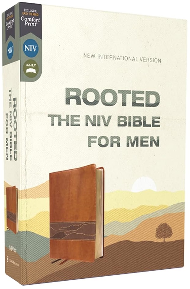 Cover of the book Rooted: The NIV Bible for Men, Leathersoft, Brown, Comfort Print